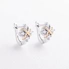 Серебряные серьги "Rosie" с фианитами 123556 от ювелирного магазина Оникс