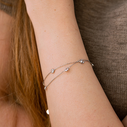 Серебряный браслет с фианитами 905-01593 №4