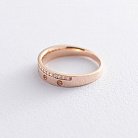 Золотое кольцо "Love" с фианитами к06667 от ювелирного магазина Оникс - 2