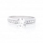 Золотое помолвочное кольцо (фианиты) к04556 от ювелирного магазина Оникс - 2