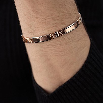 Золотой мужской браслет б01255 №4