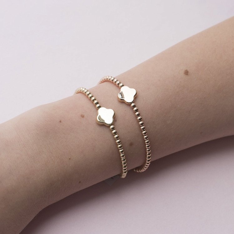 Браслет "Клевер" в желтом золоте б02734 от ювелирного магазина Оникс - 6