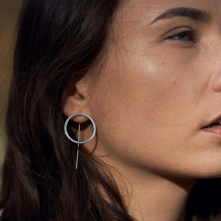 Серебряные серьги "Геометрия" 122552 от ювелирного магазина Оникс - 14