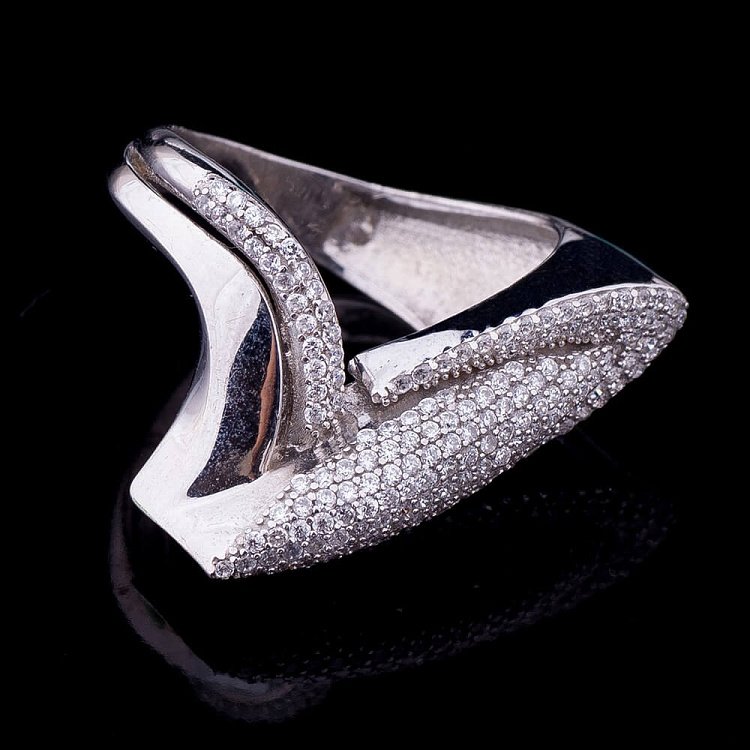 Каблучка (фіаніти, родій) 111237 від ювелірного магазину Онікс