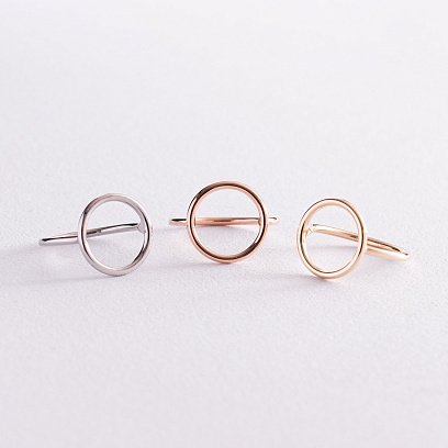 Каблучка "Кругообіг" у жовтому золоті к06928 №4