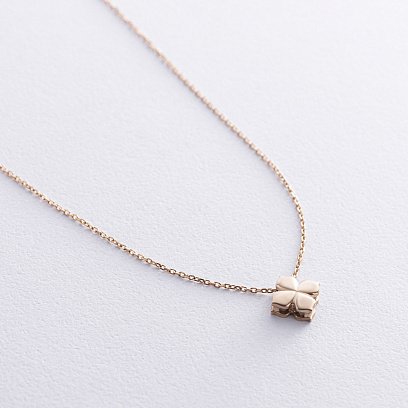 Кольє "Конюшина" в жовтому золоті 735183100 №3