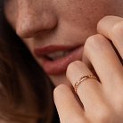 Золотое кольцо "Цепочка" к07084 от ювелирного магазина Оникс - 1