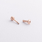 Одиночна сережка в хрящ вушка з фіанітом (червоне золото) 1718ч от ювелирного магазина Оникс - 1