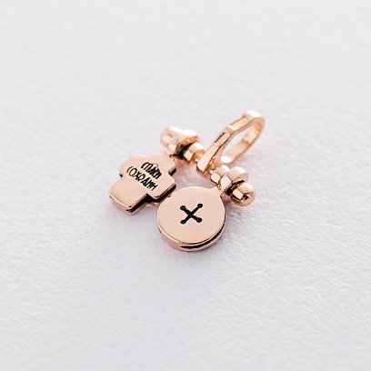 Золота підвіска з хрестиком і ладанкою п03247 №3