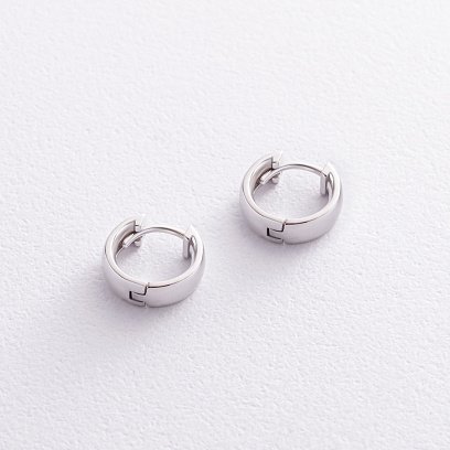 Сережки - кільця в білому золоті с08361 №3