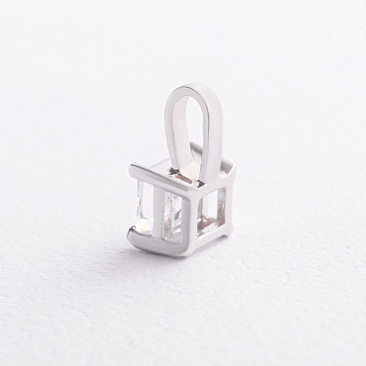 Серебряный кулон с фианитом 3032/1р-CZ №2