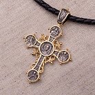 Серебряный крест с позолотой 131669 от ювелирного магазина Оникс - 3