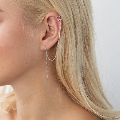 Срібна сережка - каффа 4992 №7