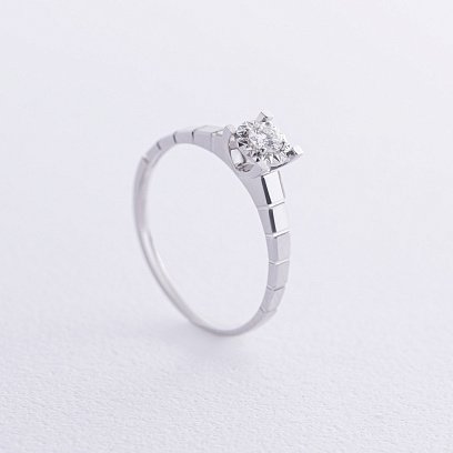 Помолвочное золотое кольцо с бриллиантом кб0516cha