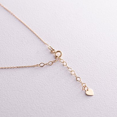 Кольє "З Україною в серці" у жовтому золоті (блакитна та жовта емаль) кол02263 №8