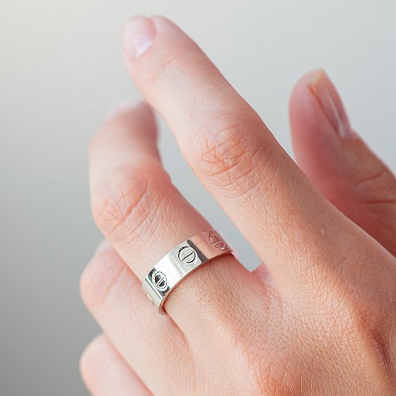 Серебряное кольцо "Love" 112862 №4