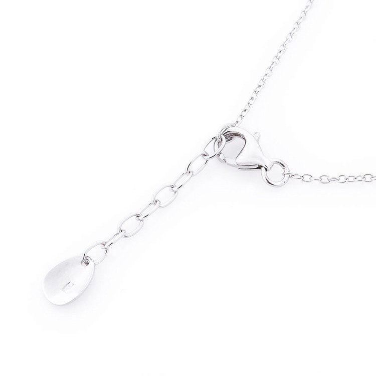 Срібне кольє (ім. улексит, фіаніт) 18808 від ювелірного магазину Онікс - 2