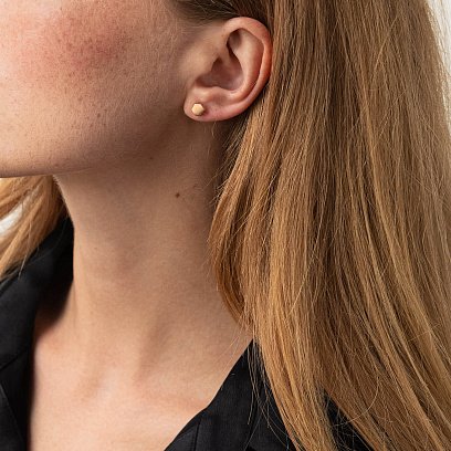 Серьги - пусеты "Шестиугольники" с красного золота с06043 №4