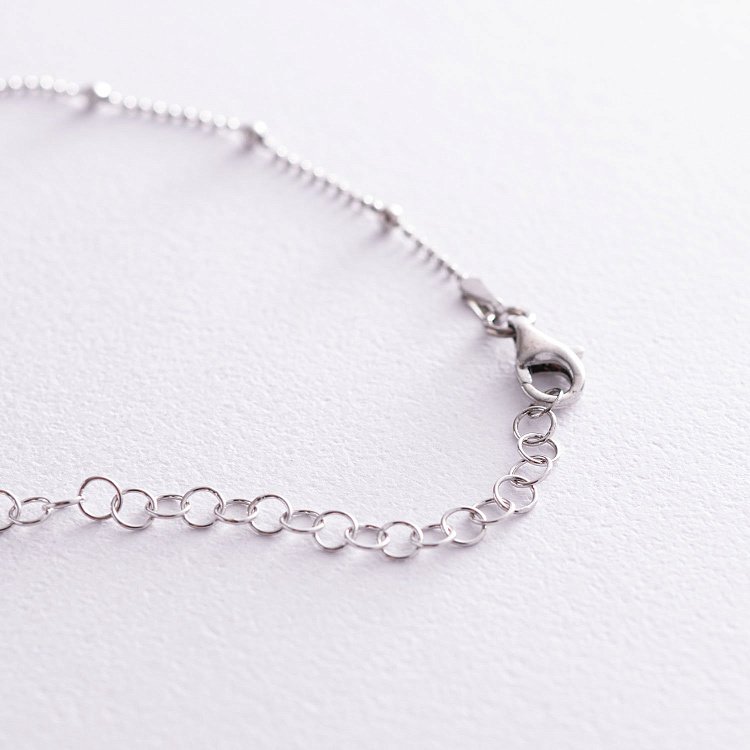 Серебряное колье с крестиками 18614 от ювелирного магазина Оникс - 4