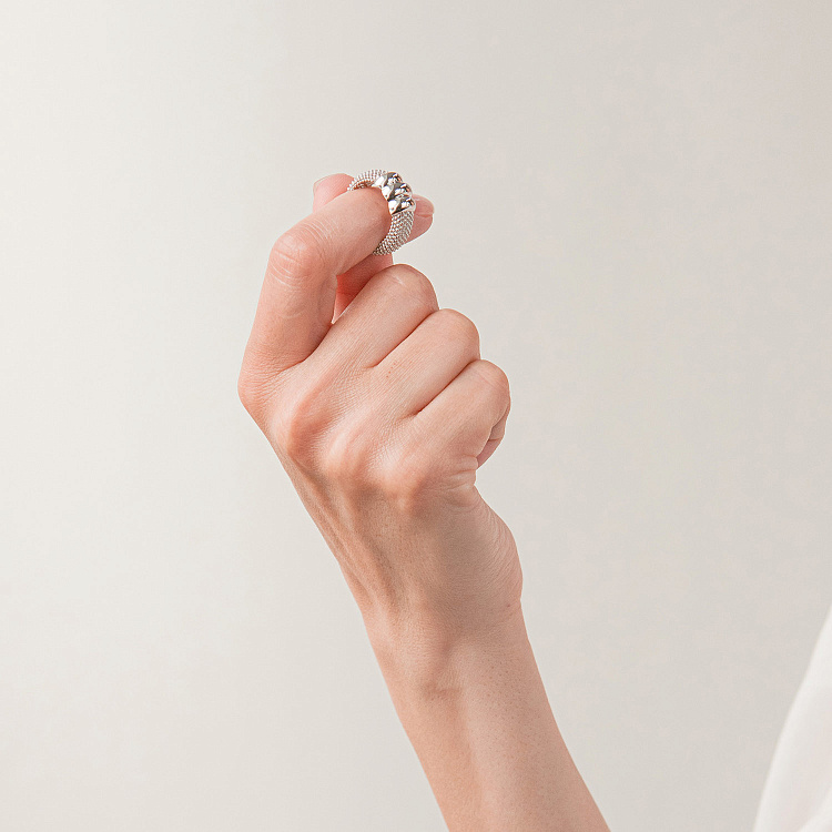 Каблучка "Marie" у білому золоті к08288 від ювелірного магазину Онікс - 4