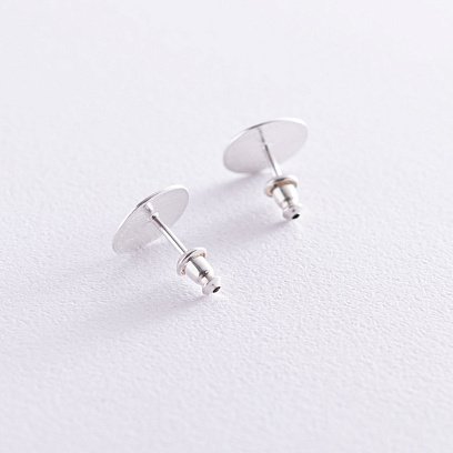 Серебряные серьги "Маленькие кометы" (матовые) 122826 №3