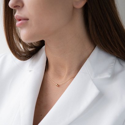 Кольє "Шар" в жовтому золоті (0.5 см) кол01759 №6