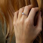 Помолвочное золотое кольцо с фианитом к07639 от ювелирного магазина Оникс - 5