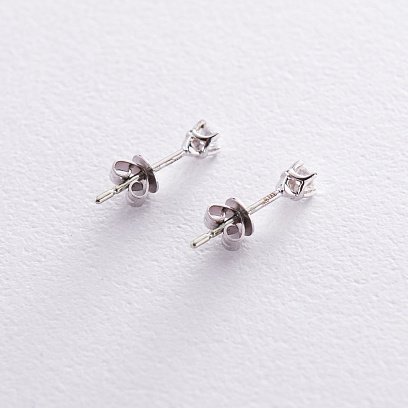 Золотые серьги-пусеты (бриллианты) ME34376ca №3