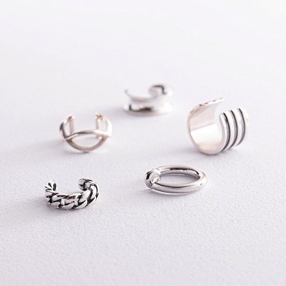 Срібна сережка - каффа 122871 №10