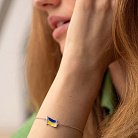 Браслет "Флаг Украины" в серебре (синяя и желтая эмаль) 141716 от ювелирного магазина Оникс - 1