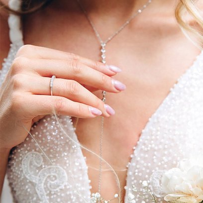 Серебряное кольцо с фианитами 112579 №5