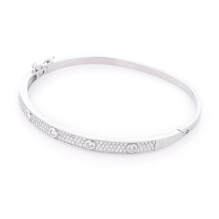 Серебряный браслет с фианитами 141331 от ювелирного магазина Оникс