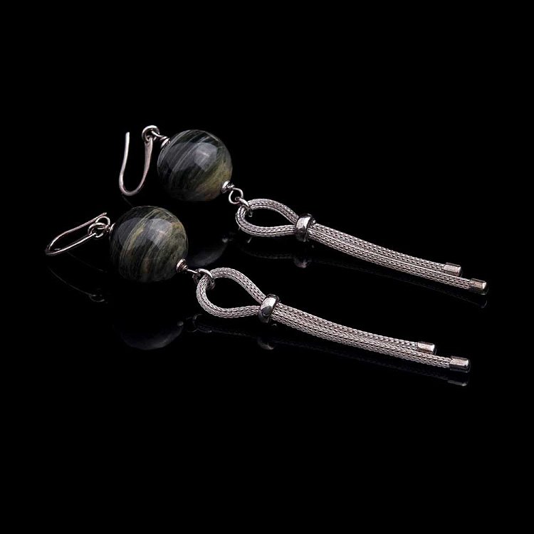 Серьги с агатом с169с21 - 1 Серьги с агатом с169с21 от ювелирного магазина Оникс - 1