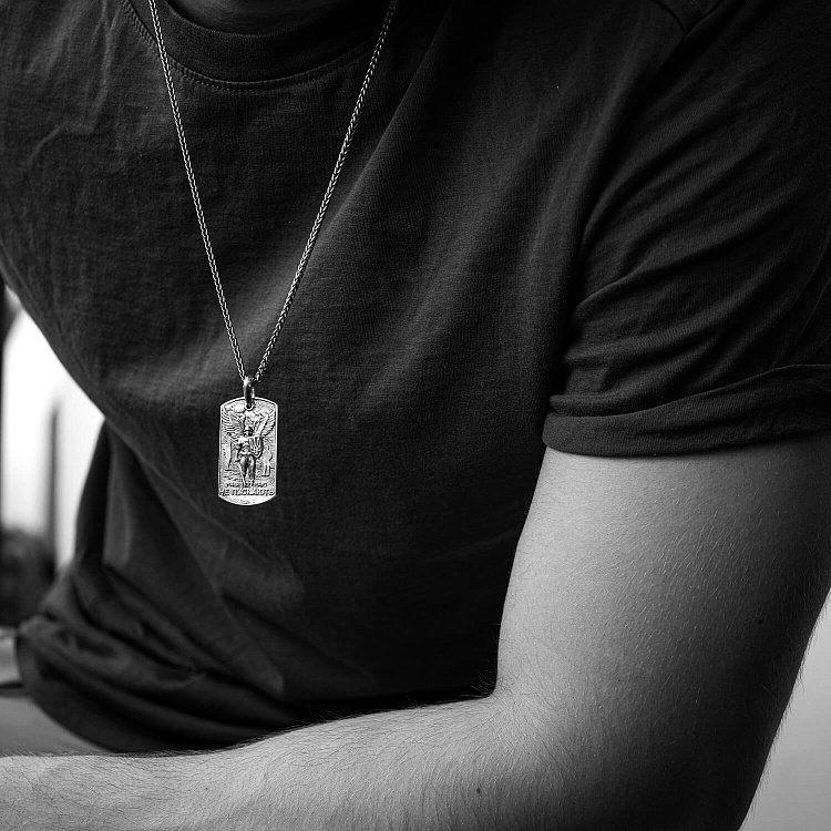 Золотий жетон "Український воїн. Рабів до раю не пускають" п03825 від ювелірного магазину Онікс - 4