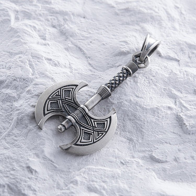 Срібний кулон "Подвійна сокира" 7049 від ювелірного магазину Онікс - 3