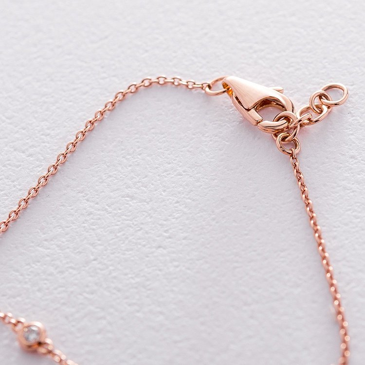 Золотий браслет з діамантами під гравіювання бб0018no від ювелірного магазину Онікс - 2