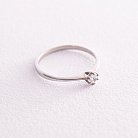 Помолвочное серебряное кольцо с фианитом 466 от ювелирного магазина Оникс - 2
