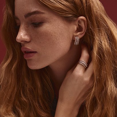 Золотое кольцо с бриллиантами CR1492gm №4