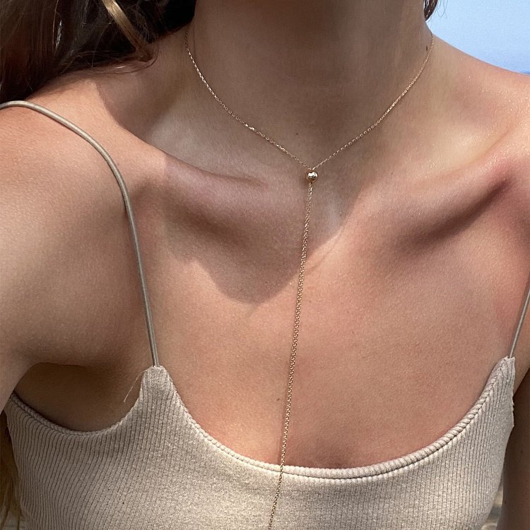 Колье "Галстук" в красном золоте кол01945 от ювелирного магазина Оникс - 3