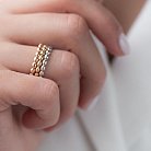 Кольцо "Шарики" в белом золоте к07095б от ювелирного магазина Оникс - 17