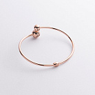 Жорсткий браслет "Кульки" у червоному золоті б05535 от ювелирного магазина Оникс - 2