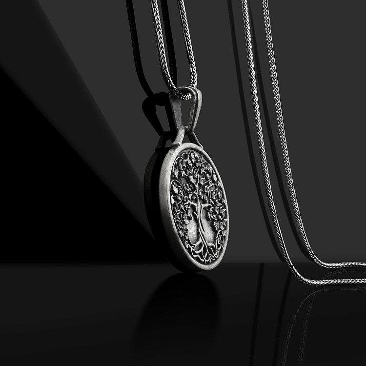 Серебряный кулон "Древо жизни" (возможна гравировка) 133187 от ювелирного магазина Оникс - 2