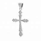 Срібний хрестик з фіанітами 132076 от ювелирного магазина Оникс