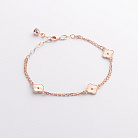 Золотой браслет "Клевер" б05798 от ювелирного магазина Оникс