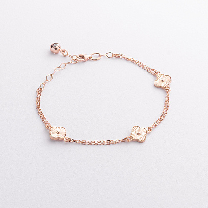 Золотой браслет "Клевер" б05798