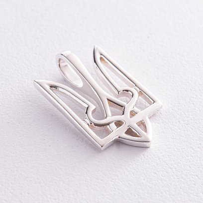 Серебряный кулон "Герб Украины - Тризуб" 133139 №11