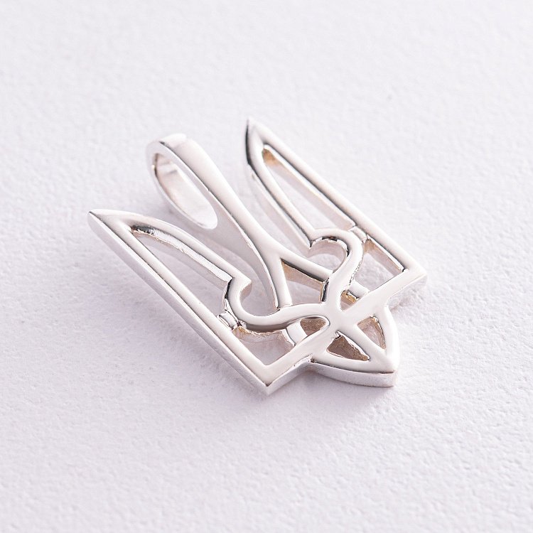 Серебряный кулон "Герб Украины - Тризуб" 133139 от ювелирного магазина Оникс - 10