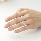 Золотое помолвочное кольцо с фианитом к05700 от ювелирного магазина Оникс - 3
