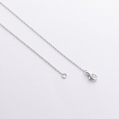 Золотое колье - галстук с бриллиантами и сапфиром колб0147mi №5