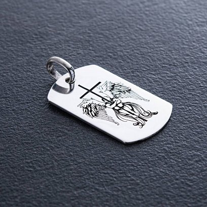 Срібний жетон "Ангел Охоронець. Молитва" (великий) 133350-8 №3